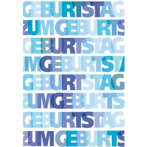 Artebene Tarjeta de cumpleaños azul