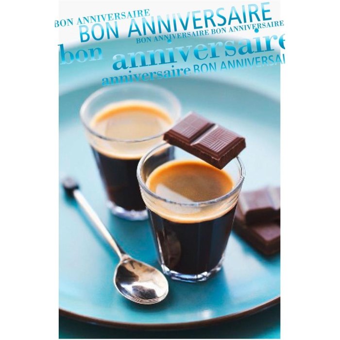 Tarjeta Bon Anniversaire