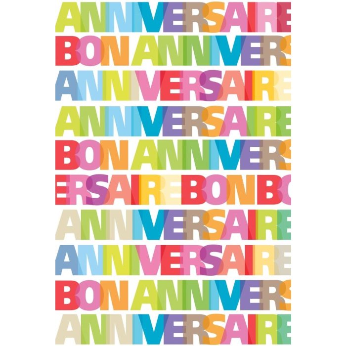 Tarjeta Artebene Bon Anniversaire-multic.