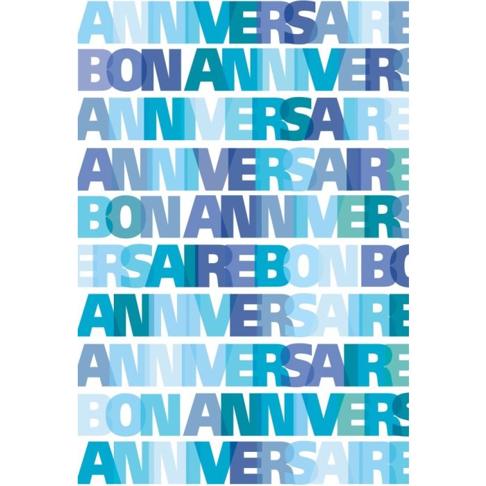 Tarjeta Artebene Bon Anniversaire-azul