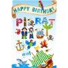 Tarjeta Artebene Cumpleaños feliz-Piratas