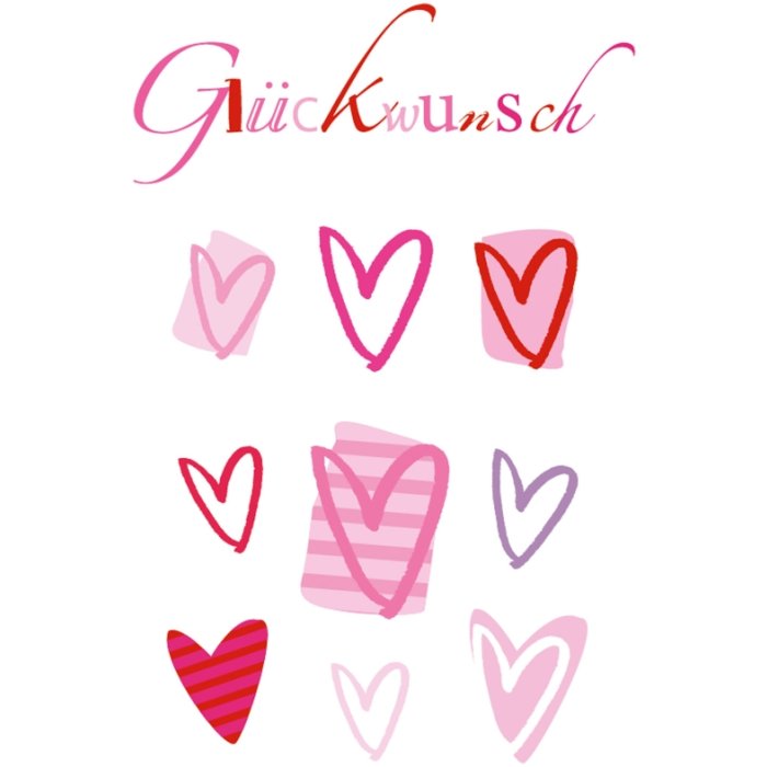 Corazones de tarjetas de felicitación