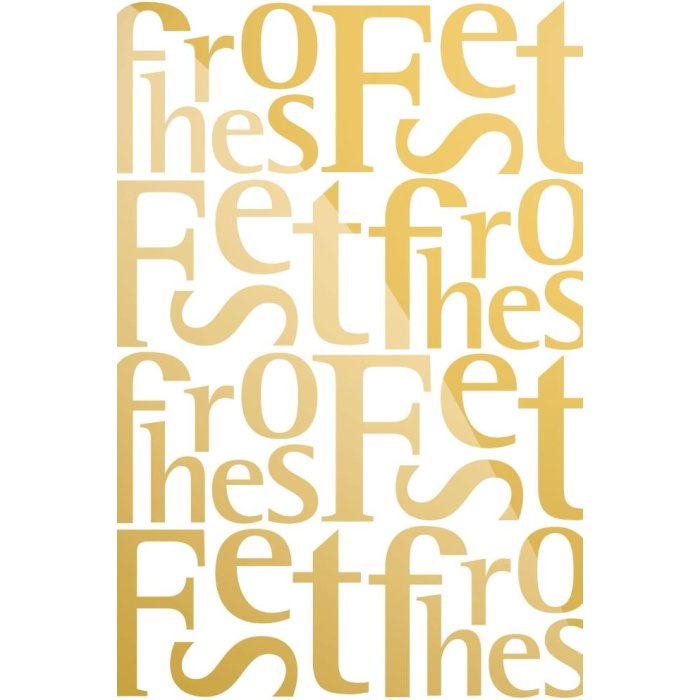 Tarjeta Feliz Navidad Typo oro