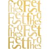Tarjeta Feliz Navidad Typo oro