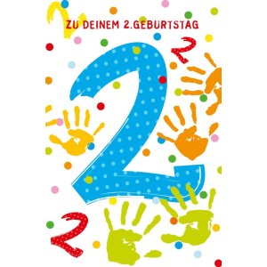 Tarjeta de segundo cumpleaños