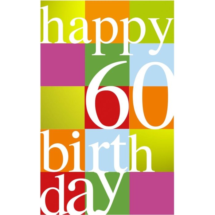 Tarjeta de feliz 60 cumpleaños