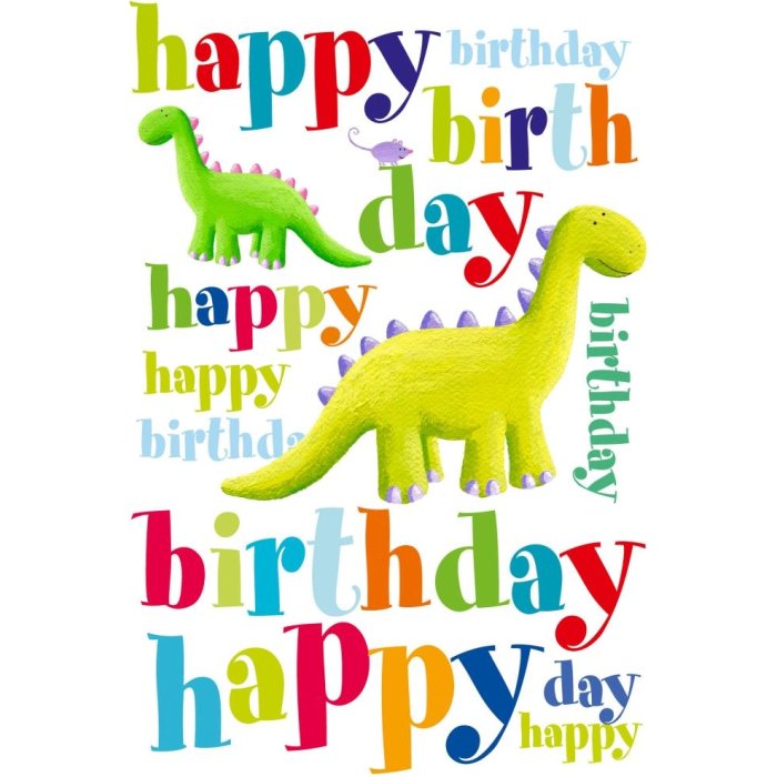 Artebene Tarjeta en relieve-Cumpleaños-Dino