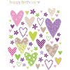 Tarjeta Artebene Cumpleaños-corazones-mezcla de motivos-