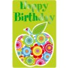 Artebene Tarjeta en relieve-Cumpleaños-Manzana