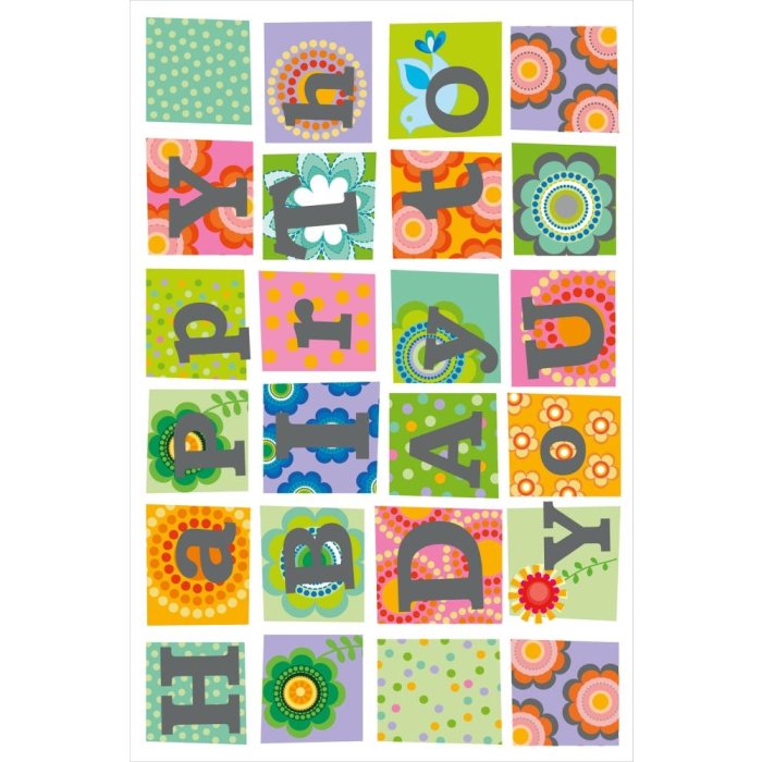Artebene Tarjeta en relieve-Cumpleaños-Flower Power