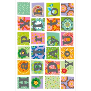 Artebene Tarjeta en relieve-Cumpleaños-Flower Power