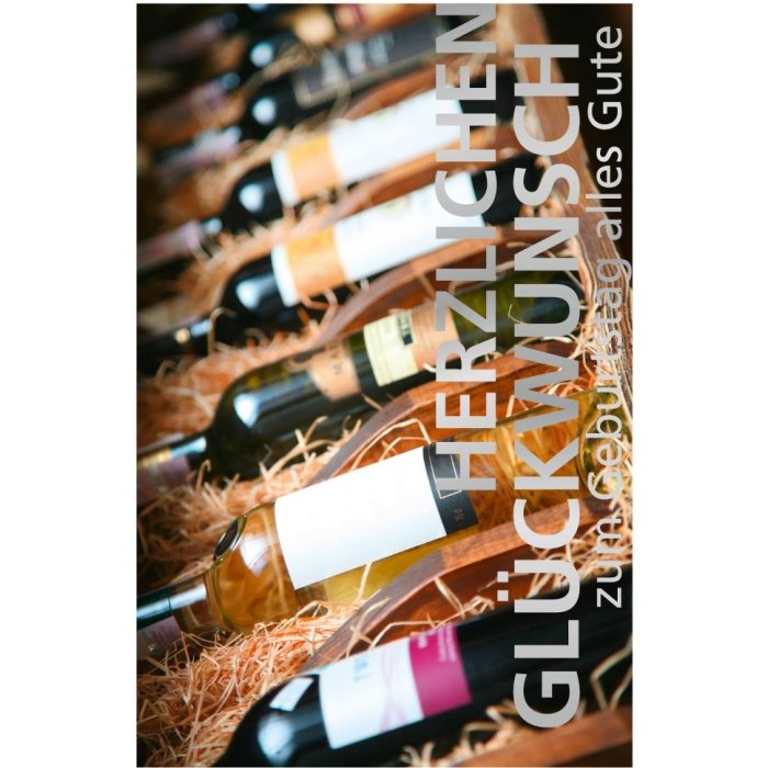Artebene Tarjeta en relieve-Felicidades-Botellero