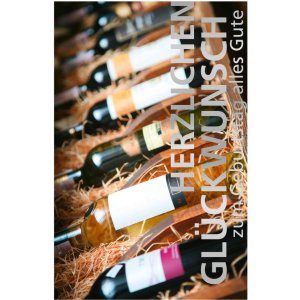 Artebene Tarjeta en relieve-Felicidades-Botellero