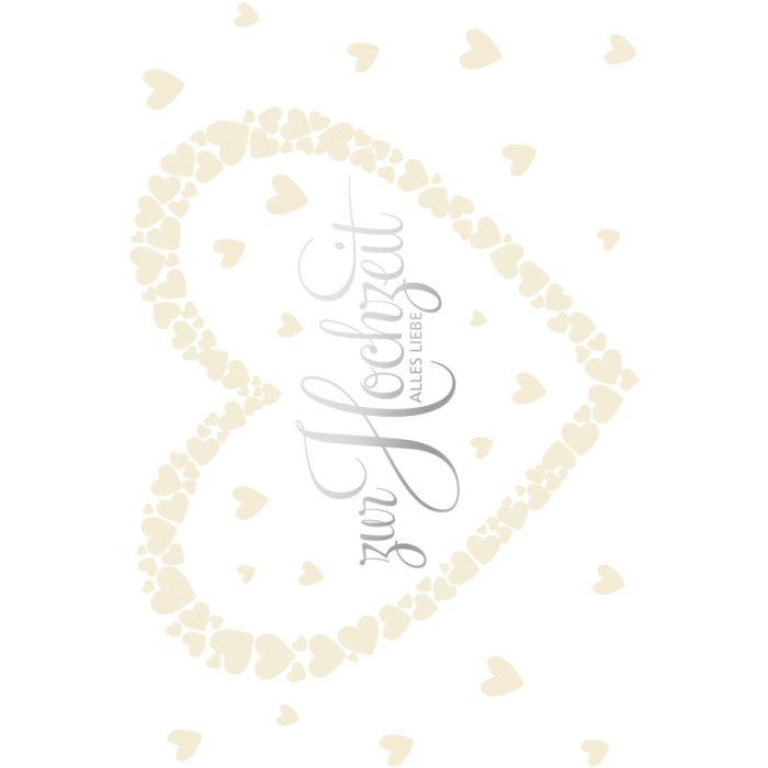 Artebene Tarjeta en relieve-Boda-Corazón