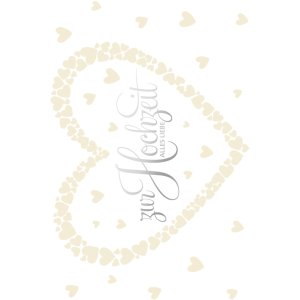 Artebene Tarjeta en relieve-Boda-Corazón