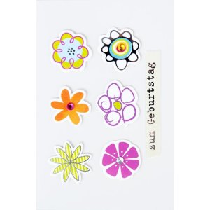 Tarjeta Artebene Cumpleaños-Flores de verano-3D