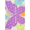 Tarjeta Artebene Cumpleaños-Mariposa-Brillo