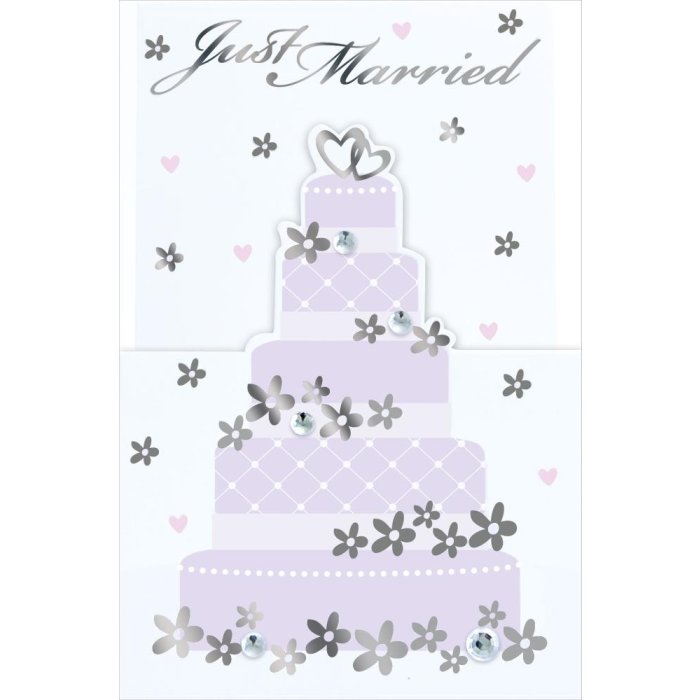 Artebene tarjeta en relieve-tarta nupcial-
