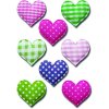 Etiquetas decorativas tela corazones MAGIC 1 sh.