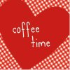 Servilletas de papel Corazón-hora del café-rojo