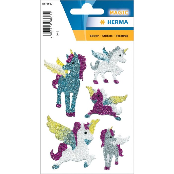 GLITTERY Unicornios Diamante 1bl.