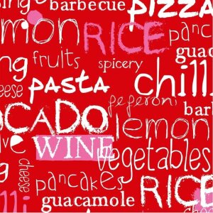 Servilletas de papel Culinaria rojo