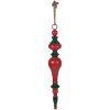 Adorno colgante de Navidad Clayre & Eef Ø 9x57 cm Rojo y Verde
