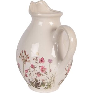 Tetera decorativa Clayre & Eef Beige Rosa 21x16x25 cm