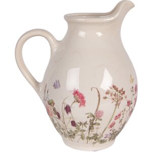 Tetera decorativa Clayre & Eef Beige Rosa 21x16x25 cm