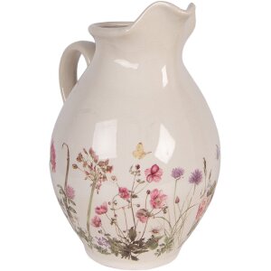 Tetera decorativa Clayre & Eef Beige Rosa 21x16x25 cm