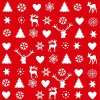 Servilletas de Papel Símbolos de Navidad-rojas