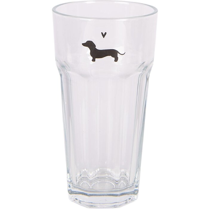 Vaso de agua transparente Clayre & Eef PWSGL0009 Ø 8x15 cm 320 ml