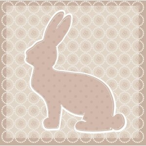 Servilletas de Papel Bunny taupe 33x33 cm