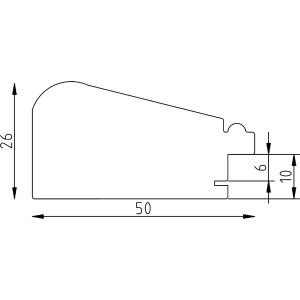 Marco de fotos de madera Effect Profil 95 plata 50x70 cm con cristal de museo