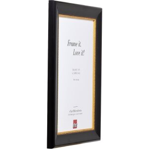 Marco de fotos de madera Effect Profil 95 Negro 40x60 cm con cristal de museo