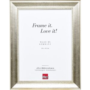 Marco de fotos de madera Profil 95 Plata 20x28 cm Vidrio de museo