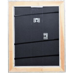 Marco de fotos de madera Profil 95 Plata 7x10 cm con cristal de museo