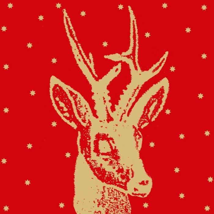 Servilletas de Papel Roebuck-Rojo-Oro