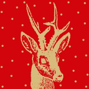 Servilletas de Papel Roebuck-Rojo-Oro