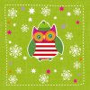 Servilletas Búho de invierno-Verde