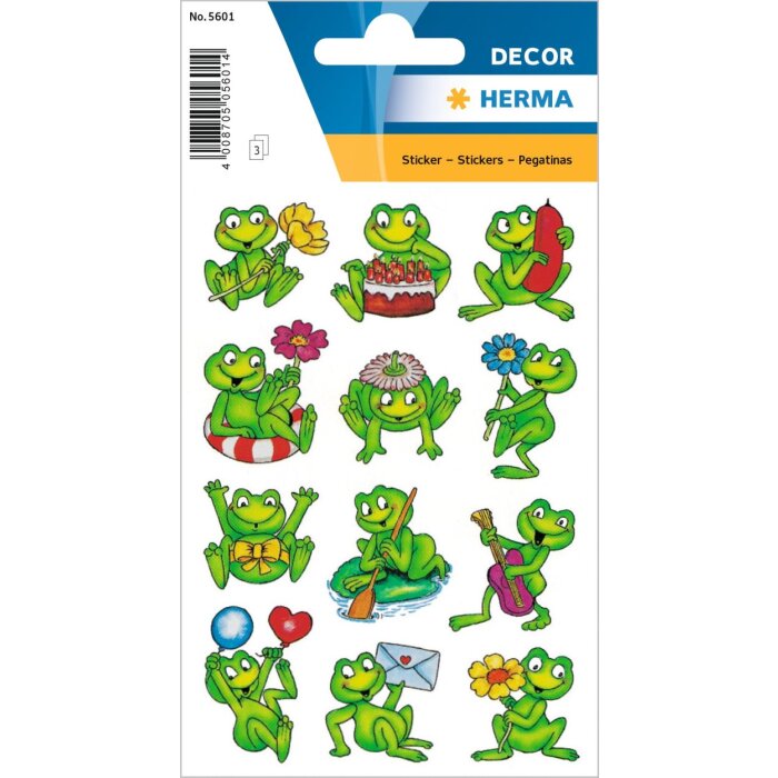 HERMA Etiquetas decorativas DECOR ranas 3 hojas