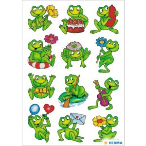 HERMA Etiquetas decorativas DECOR ranas 3 hojas