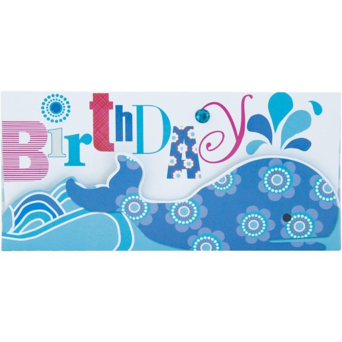Artebene Sobre de dinero Feliz cumpleaños-Ballena