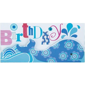 Artebene Sobre de dinero Feliz cumpleaños-Ballena