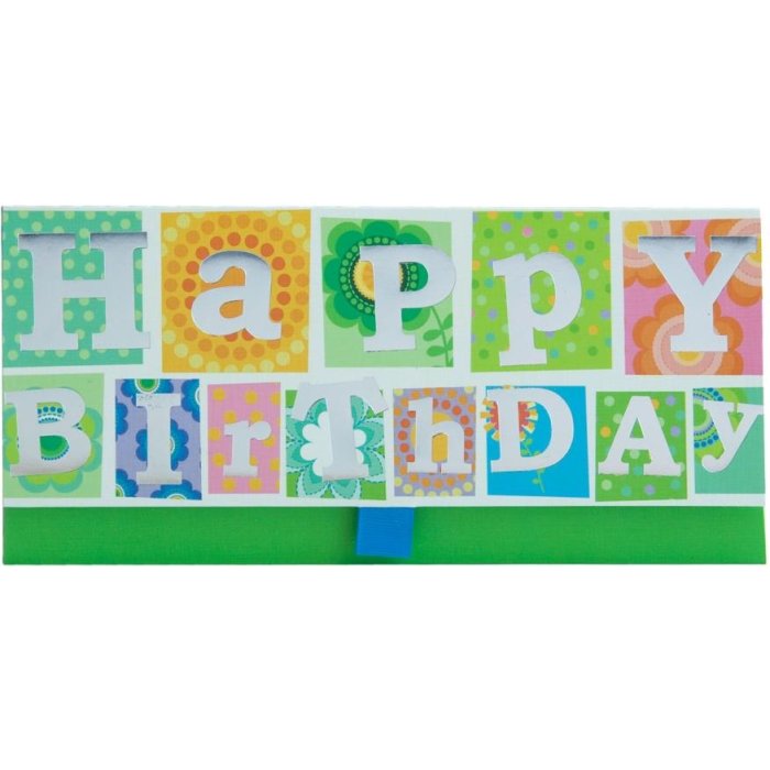 Artebene Sobre de dinero Feliz cumpleaños-Flower Power