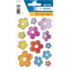 HERMA Etiquetas decorativas DECOR flores gofrado plata 2 hojas.