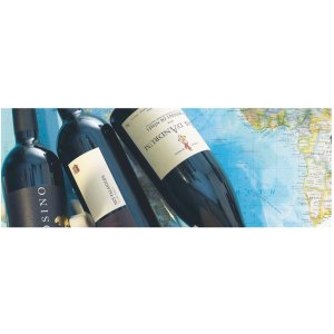 Artebene Mapa Botellas de vino-Mapa-21x8 cm