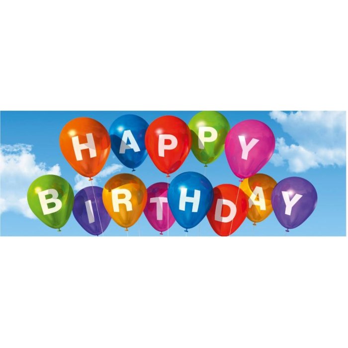 Tarjeta Artebene Cumpleaños-Balones-21x8 cm