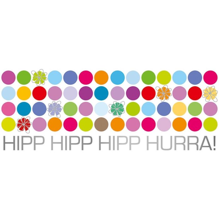 Artebene tarjeta en relieve-Hipp Hipp Hurra-21x8 cm