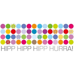 Artebene tarjeta en relieve-Hipp Hipp Hurra-21x8 cm